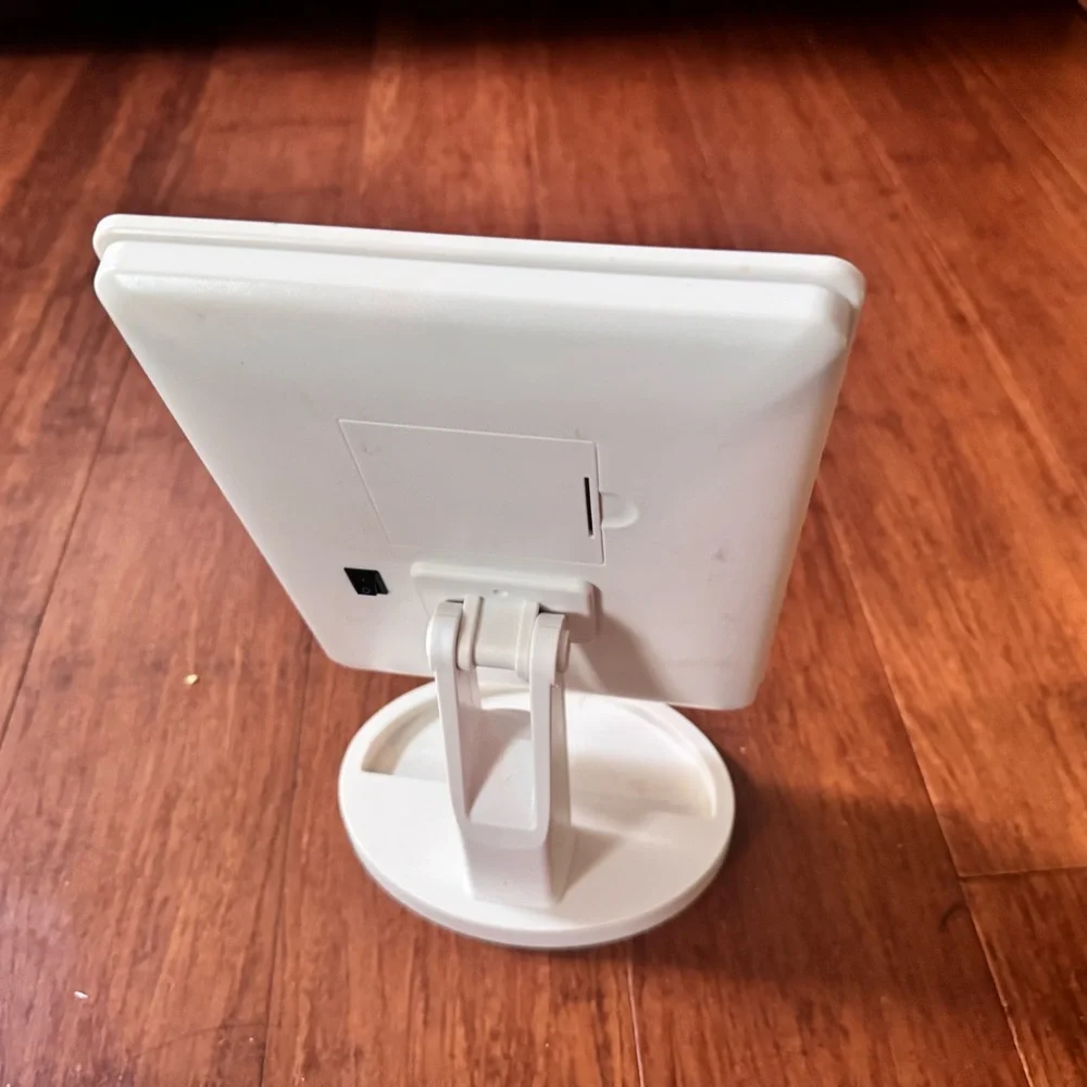 LED Makeup Mirror Tilt Touch Cosmetic Stand Vanity Adjustable Rotate White Light